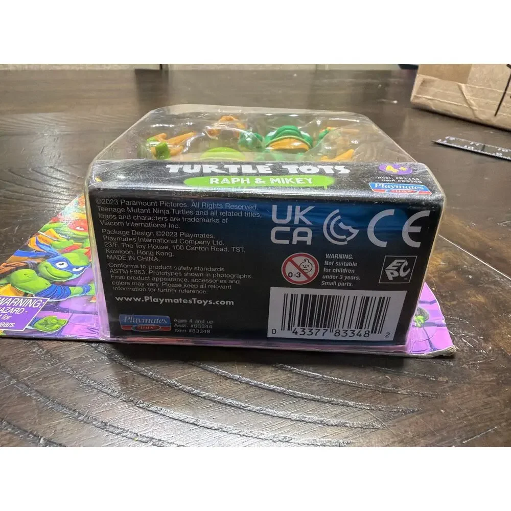 TMNT Mutant Mayhem Turtle Tots Raph & Mikey Action Figure 2-Pack Playmates NEW